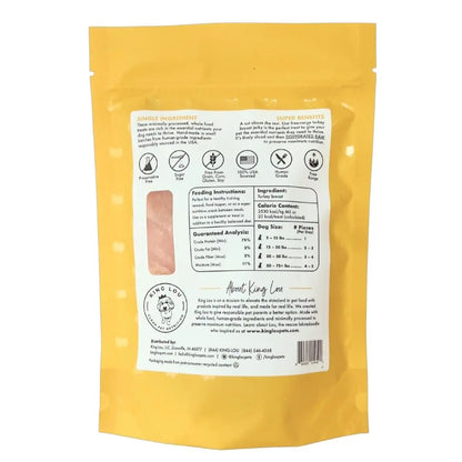 King Lou Turkey Breast Dog Treats - Single Ingredient, 100% USA, Rich in Lean Protein, Human-Grade, Hand-Made, Small Batch, Hypoallergenic, Training Natural Treats Food for Dogs and Cats
