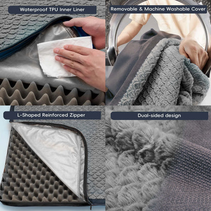 Reversible Waterproof Orthopedic Dog Beds, Large, Washable Cover, Egg Crate Foam, for Dogs up to 65 Lbs to 110 Lbs