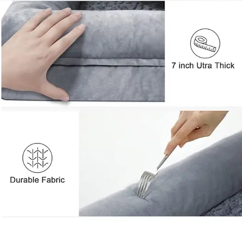 Dog Bed, Orthopedic Gel Memory Foam Dog Bed, Washable Dog Bed with Removable Cover, Waterproof Non-Slip Bottom Big Dog Couch Bed