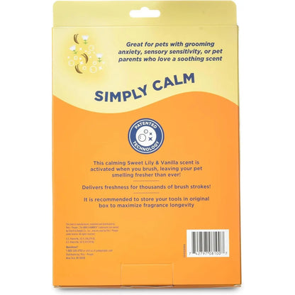 Arm & Hammer “Simply Calm” Dog Grooming Deodorizing Glove with Fragrance Transfer Technology – Scented Silicone Hand Brush for Bathing & Shedding, Sweet Lily & Vanilla Scent