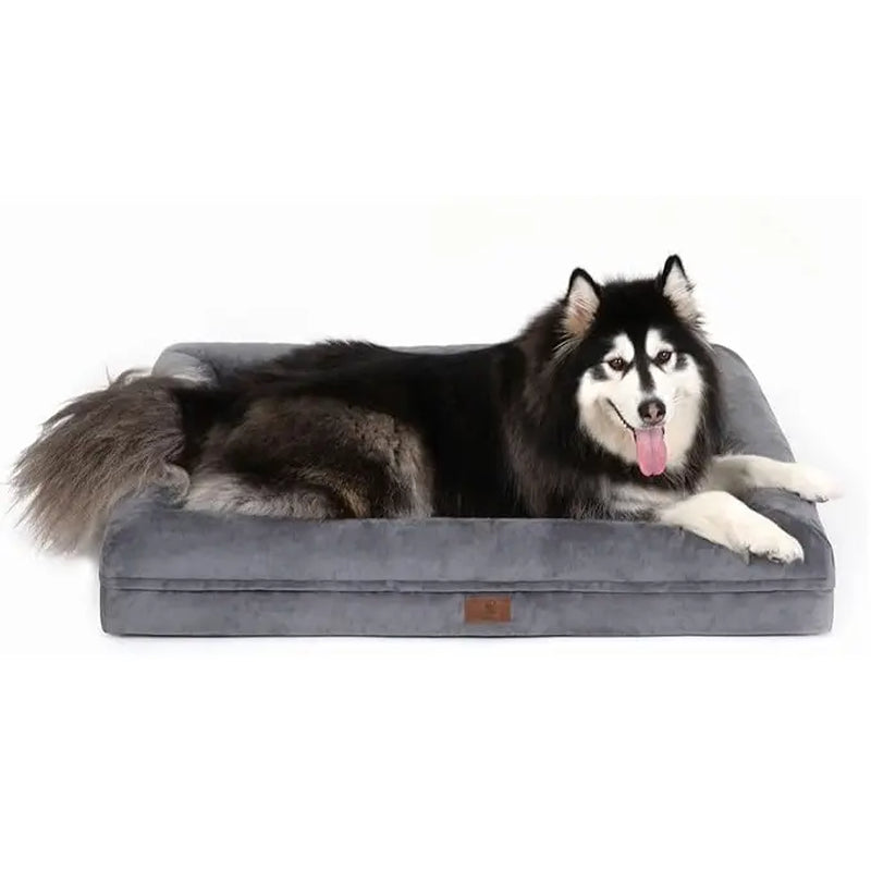 Dog Bed, Orthopedic Gel Memory Foam Dog Bed, Washable Dog Bed with Removable Cover, Waterproof Non-Slip Bottom Big Dog Couch Bed