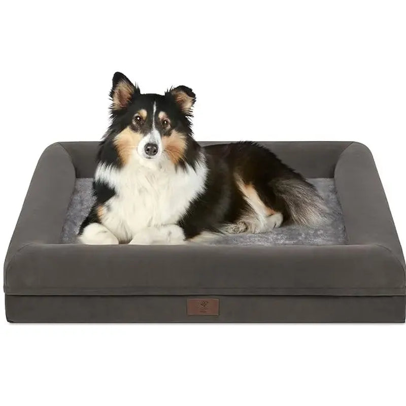Dog Bed, Orthopedic Gel Memory Foam Dog Bed, Washable Dog Bed with Removable Cover, Waterproof Non-Slip Bottom Big Dog Couch Bed
