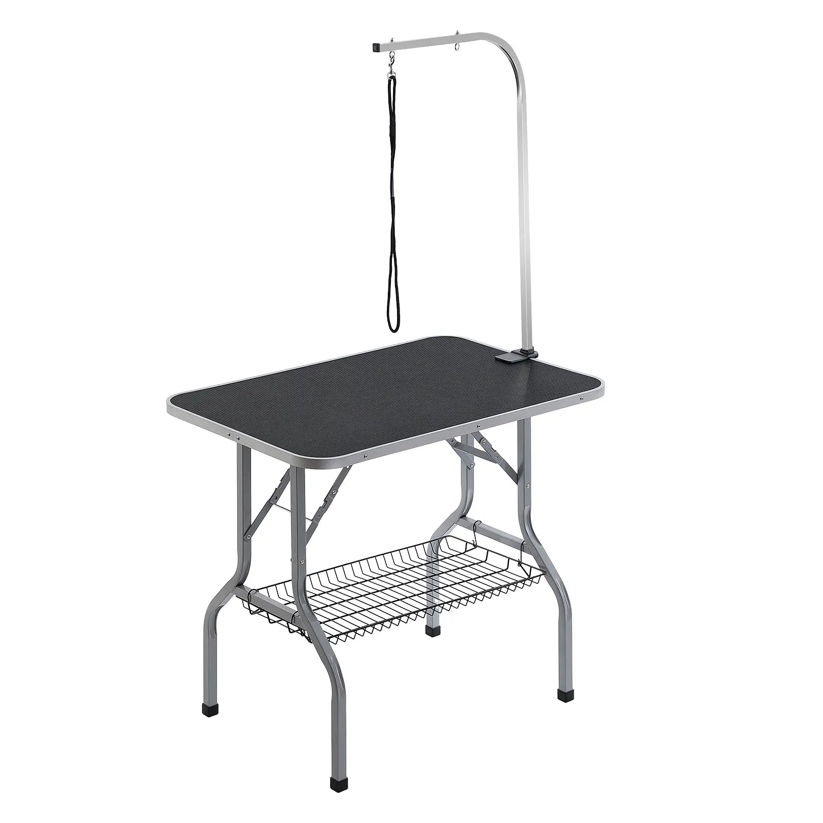 Vevor Professional Pet Grooming Table with Adjustable Arm and Clamp, 36''x24'' Foldable Grooming Station for Medium and Small Dogs, Includes Free No-Sit Haunch Holder and Grooming Loop, Supports Up to 330 lbs