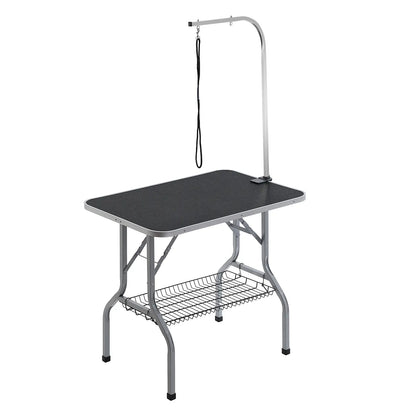 Vevor Professional Pet Grooming Table with Adjustable Arm and Clamp, 36''x24'' Foldable Grooming Station for Medium and Small Dogs, Includes Free No-Sit Haunch Holder and Grooming Loop, Supports Up to 330 lbs