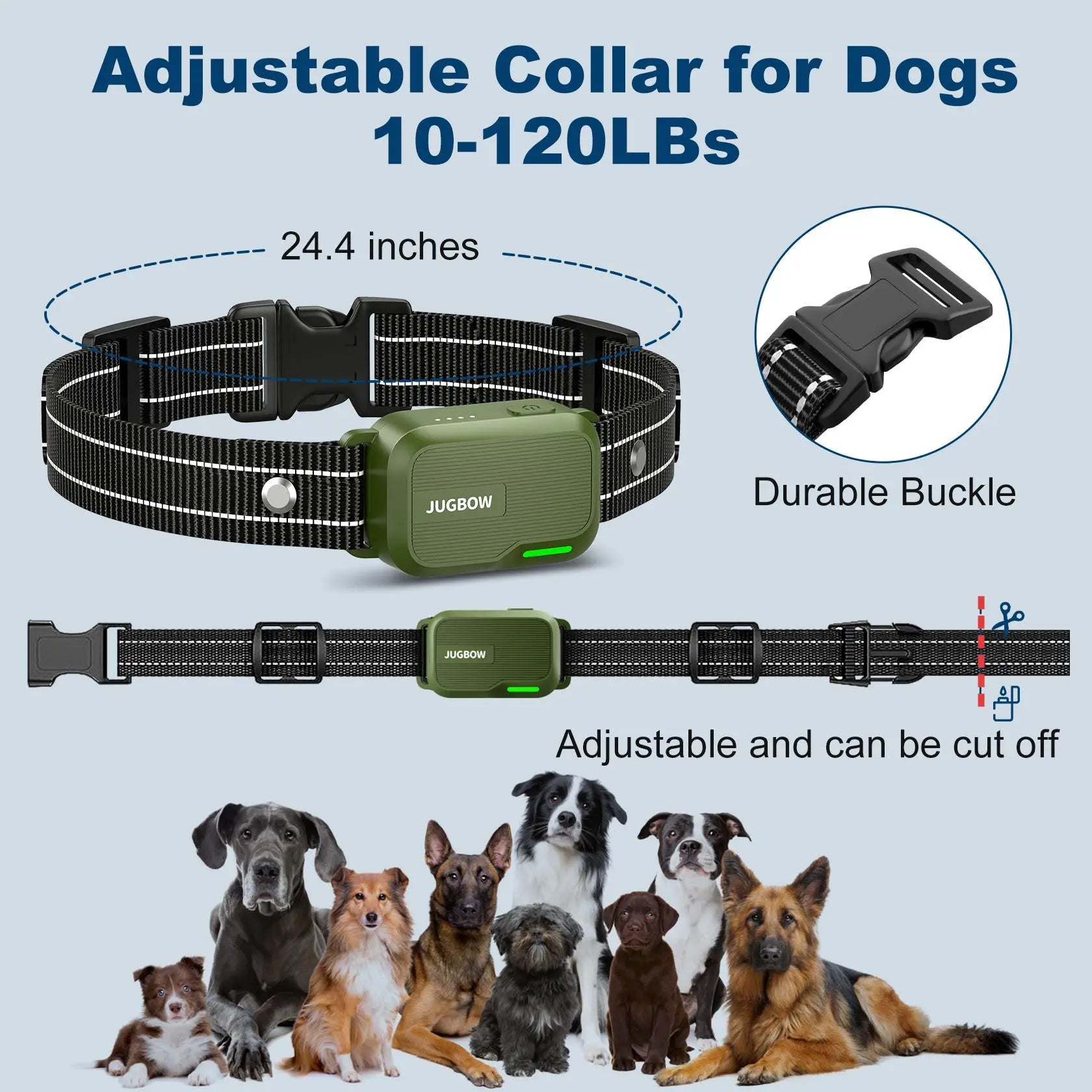 Dog Training Collar 4500FT Dog Training Behavior Aid, Remote IPX8 Waterproof with 4 Training Modes, Outdoor Rechargeable E-Collar DT61