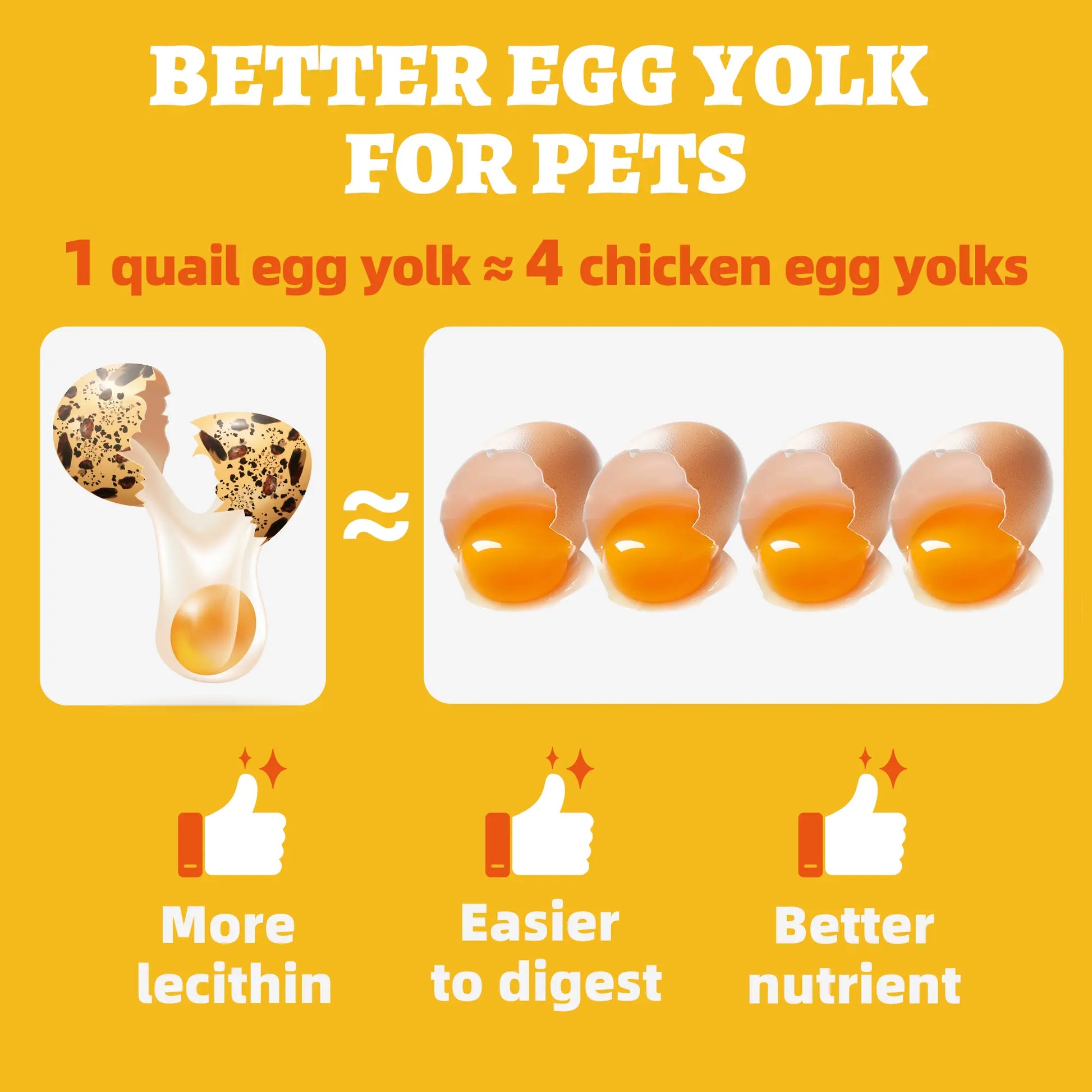 Wellix Freeze Dried Quail Egg Yolks for Dogs & Cats High-Protein Treats Supports Skin Coat Health Natural Training Snacks