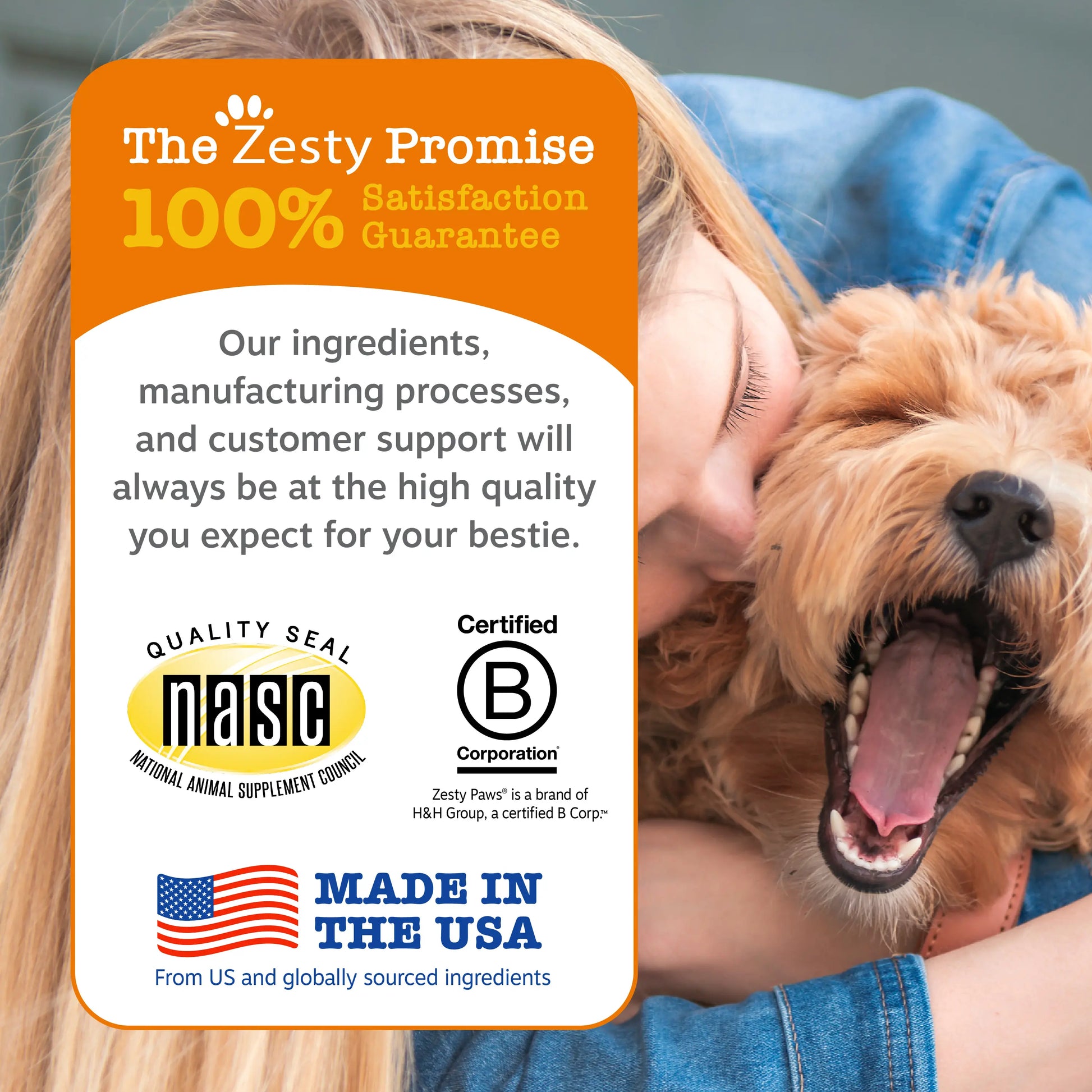 Zesty Paws 8-In-1 Chewable Multivitamin Bite for Dogs, Chicken Soft Chew Immune Support Dog Treats Supplement 8 in Dog Supplements