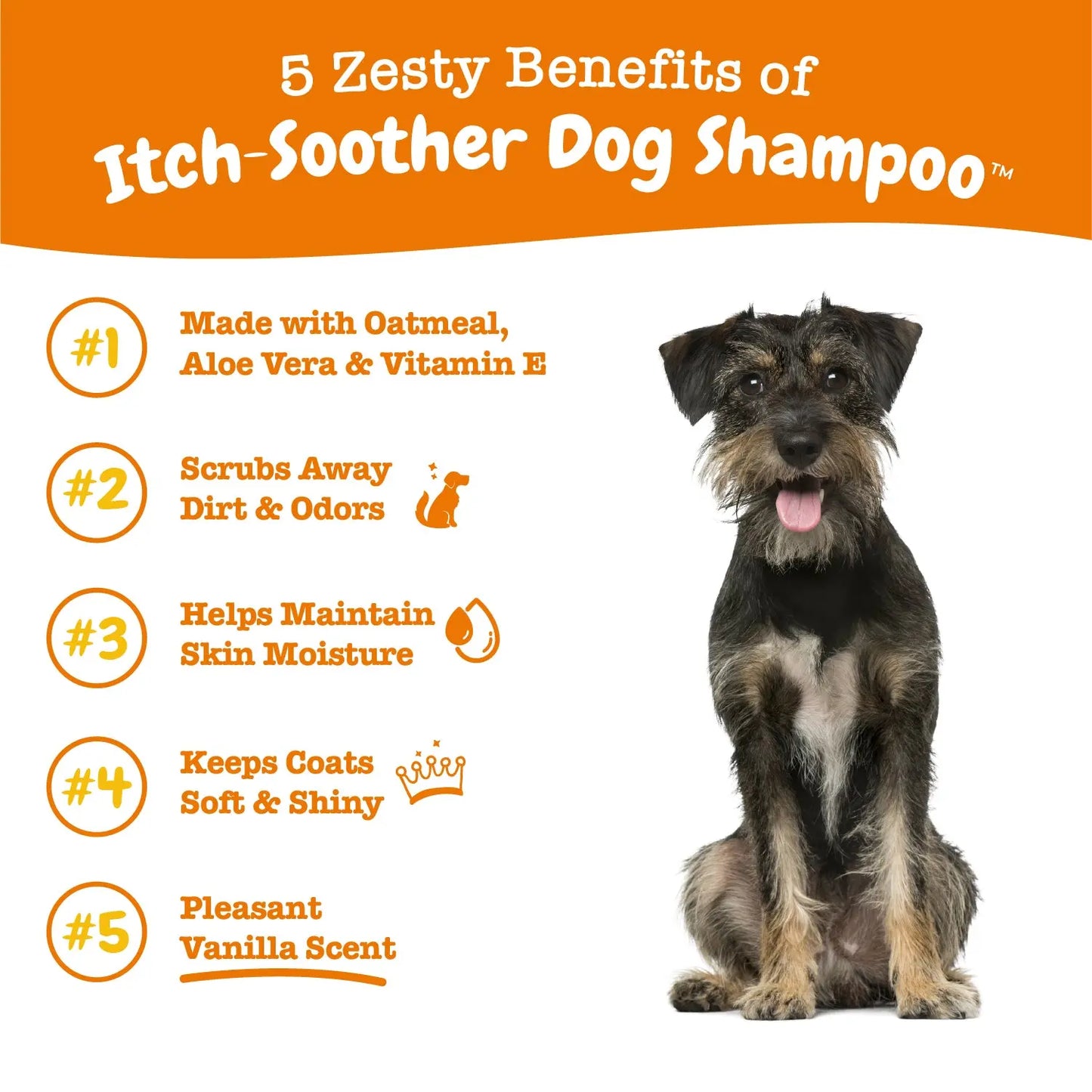 Zesty Paws Itch-Soother Dog Shampoo for All Breeds - Gentle & Effective Ingredients for Squeaky Clean Bath Time