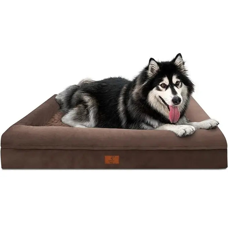 Dog Bed, Orthopedic Gel Memory Foam Dog Bed, Washable Dog Bed with Removable Cover, Waterproof Non-Slip Bottom Big Dog Couch Bed