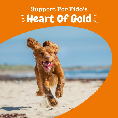 Zesty Paws Cardio Bites for Dogs, Cardiovascular Health and Circulation Support Supplement for Dogs, Omega 3 Fatty Acid Fish Oil Soft Chew Pet Treats