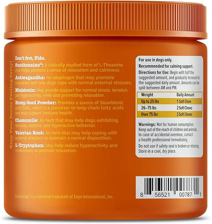 Zesty Paws Advanced Calming Bites for Dogs, Dog Composure & Relaxation Chews, Relief Soft Chew Pet Treats for Everyday Stress Support Food Natural