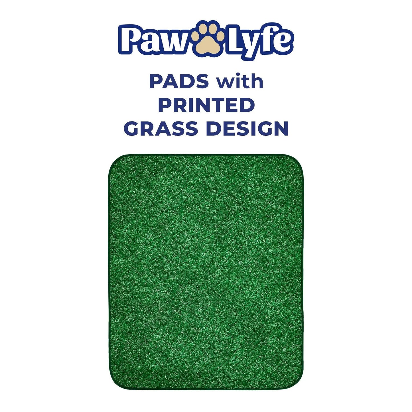 Reusable Dog Pee Pads with Grass Print Design, 2 Pads per Package Sized 30"X36" Each!