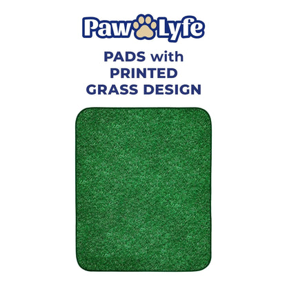 Reusable Dog Pee Pads with Grass Print Design, 2 Pads per Package Sized 30"X36" Each!