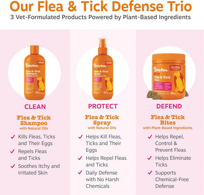 Zesty Paws Flea & Tick Bites for Dogs - Natural Repelguard™ Proprietary Blend Soft Chews for Flea & Tick Prevention - Veterinarian Formulated