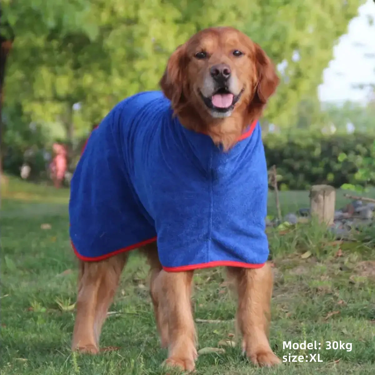 Quick-Dry Pet Bathrobe, Absorbent Microfiber Dog Towel, Blue &, Ultra-Fine Fiber Pet Grooming Accessory, Ideal for Cats Dogs
